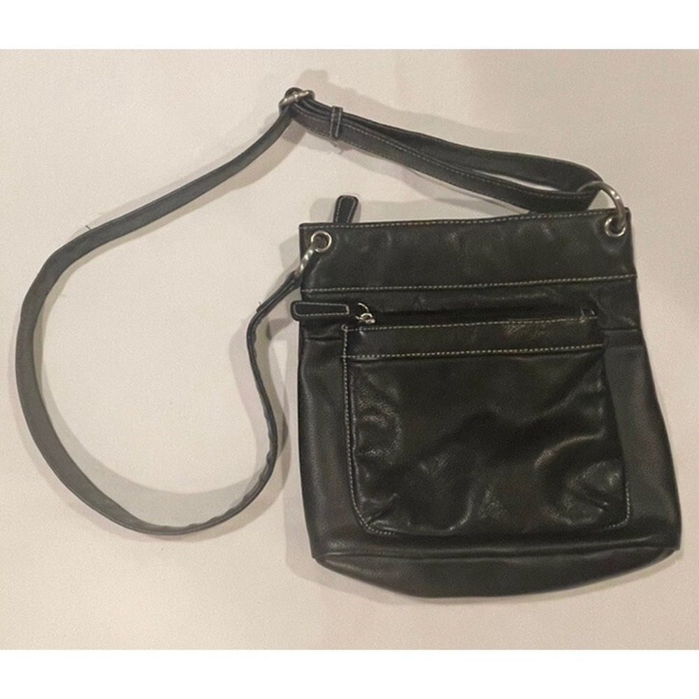 Sport Crossbody Bag Women's Black Genuine Leather
